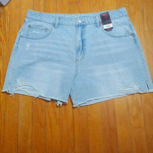 No Boundaries Blue Jeans Denim Shorts. Destructed, High Rise. Size 17
